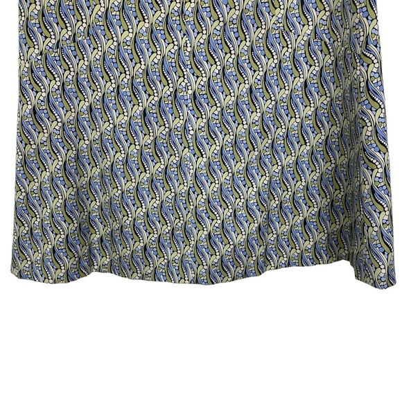 Talbots Silk Blend Skirt A-Line Green Blue 4 - Picture 3 of 11